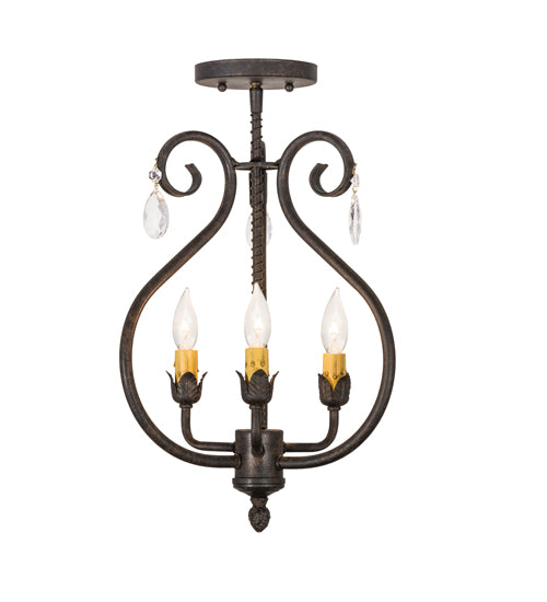 Meyda 12"w Antonia 3 Lt Chandelier- 157891