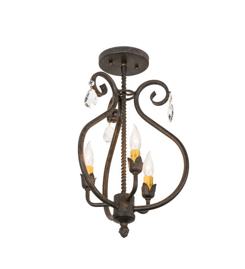 Meyda 12"w Antonia 3 Lt Chandelier- 157891