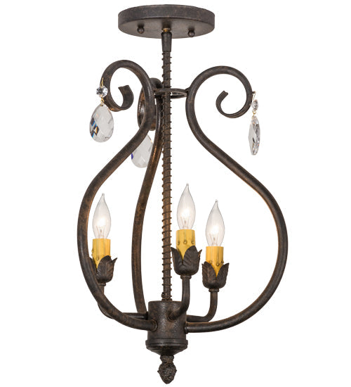 Meyda 12"w Antonia 3 Lt Chandelier- 157891