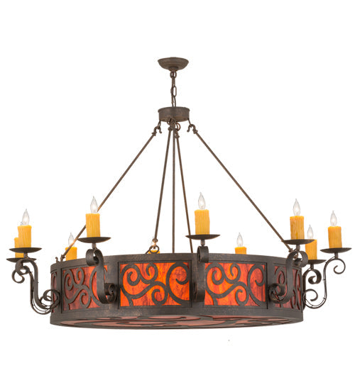 Meyda 56"W Delano 10 LT Chandelier '158394