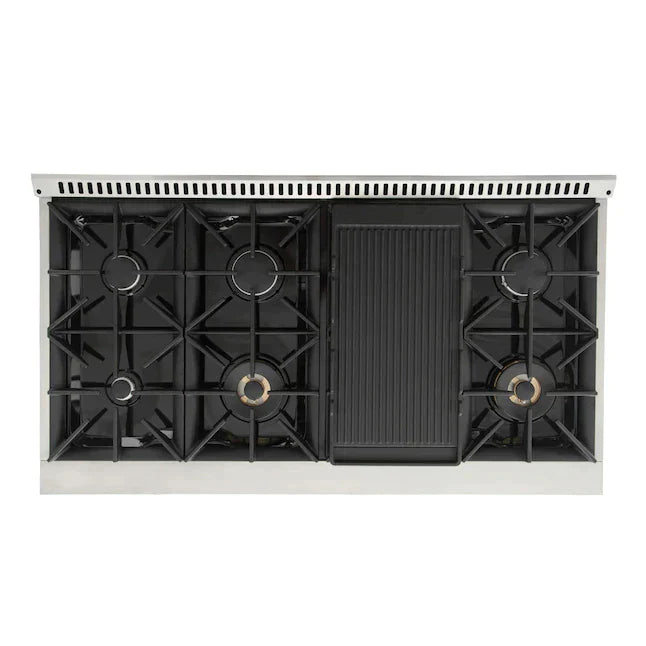 Kucht Signature 48" Pro-Style Dual Fuel Range in Black Oven Door & Gold KDF482-K-GOLD