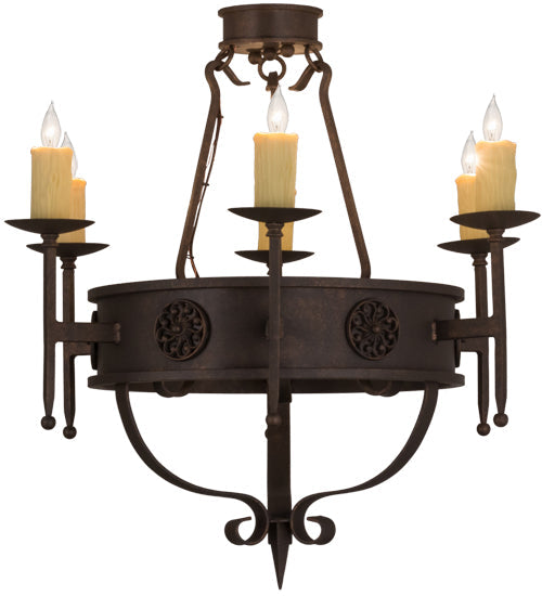 Meyda 30" Wide Calandra 6 Light Chandelier '160259