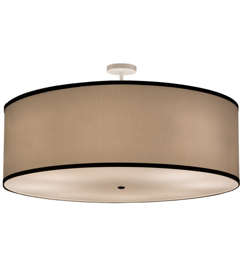 Meyda 48" Wide Cilindro Beige Textrene Pendant '160458