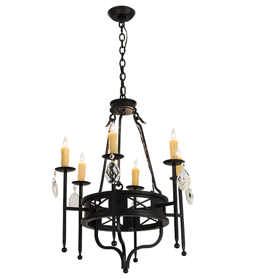 Meyda 24" Wide Gina 6 LT Chandelier- 160742