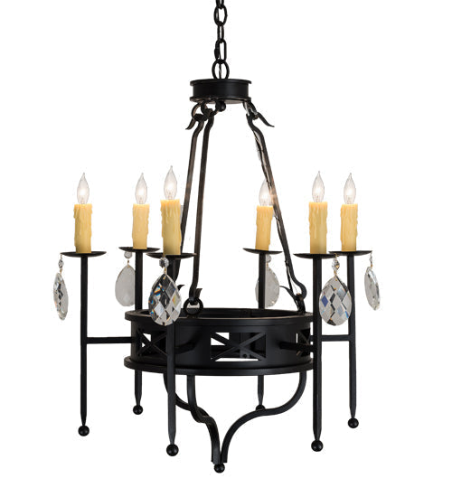 Meyda 24" Wide Gina 6 LT Chandelier- 160742