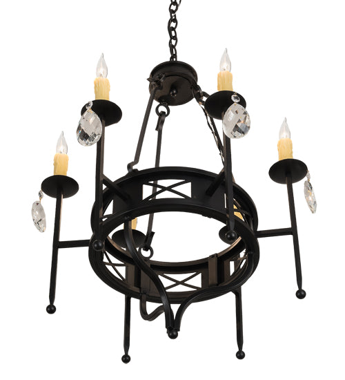 Meyda 24" Wide Gina 6 LT Chandelier- 160742