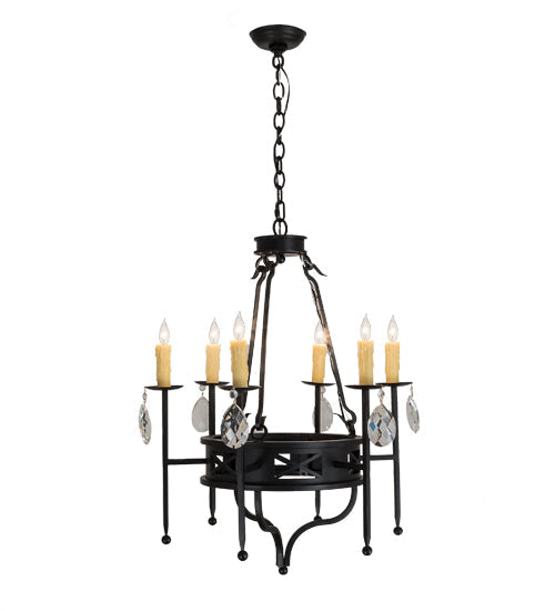 Meyda 24" Wide Gina 6 LT Chandelier- 160742