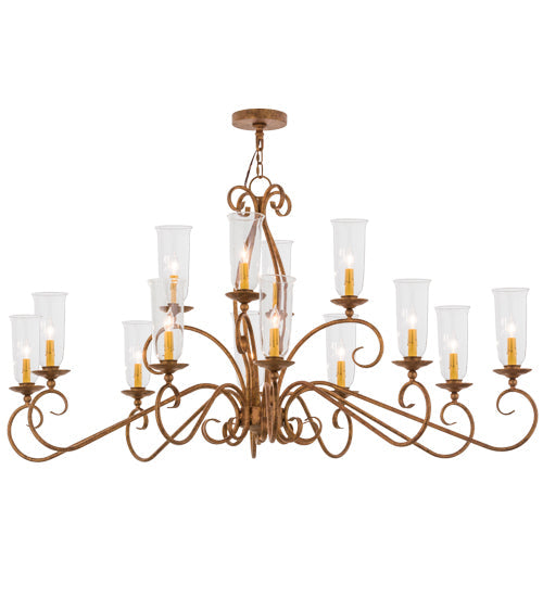 Meyda 60"L Wallis 14 LT Oblong Chandelier '160782