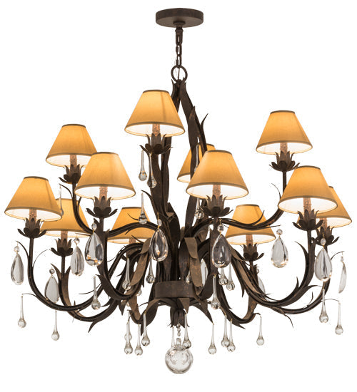 Meyda 42" Wide Slenderleaf 12 Light Chandelier '161602