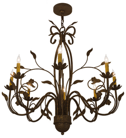 Meyda 36" Wide Bordeaux 8 Light Chandelier 162407