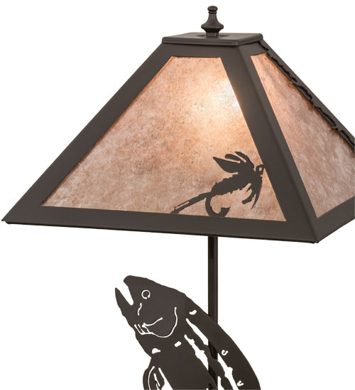 Meyda 21.5" High Leaping Trout Table Lamp '164182