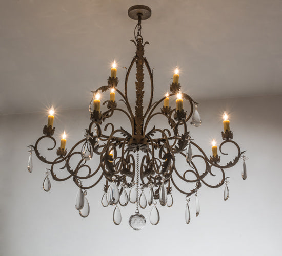 Meyda 50" Wide New Country French 12 Light Chandelier '164238