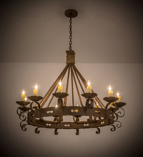 Meyda 48" Wide Goulaine Corde 12 Light Chandelier '164661