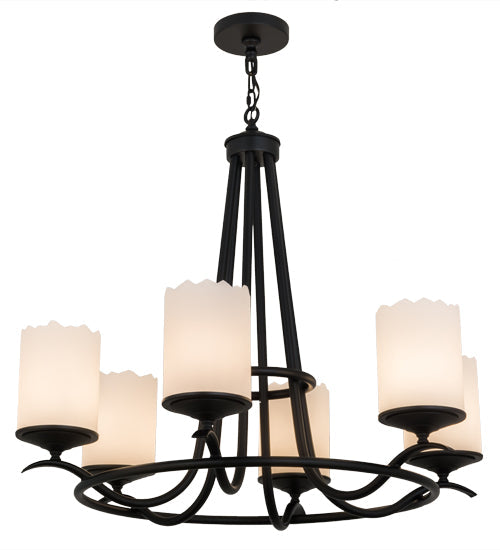 Meyda 36" Wide Octavia 6 Light Chandelier '165443