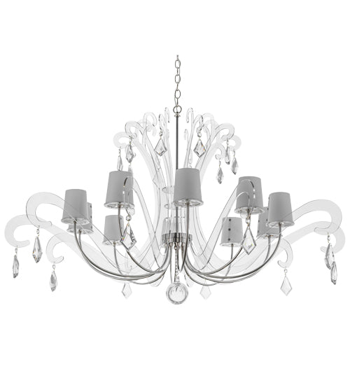 Meyda 55"W Lienz 10 LT Chandelier- 166844