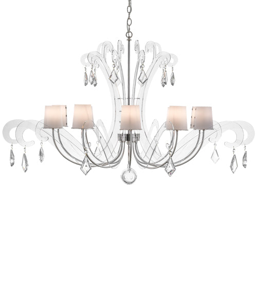 Meyda 55"W Lienz 10 LT Chandelier- 166844