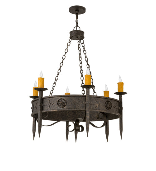 Meyda 36"W Calandra 6 LT Chandelier '167203