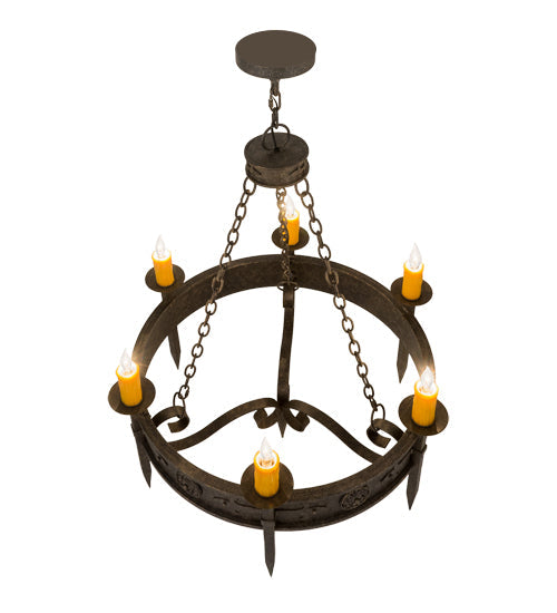 Meyda 36"W Calandra 6 LT Chandelier '167203