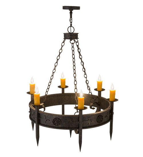 Meyda 36"W Calandra 6 LT Chandelier '167203