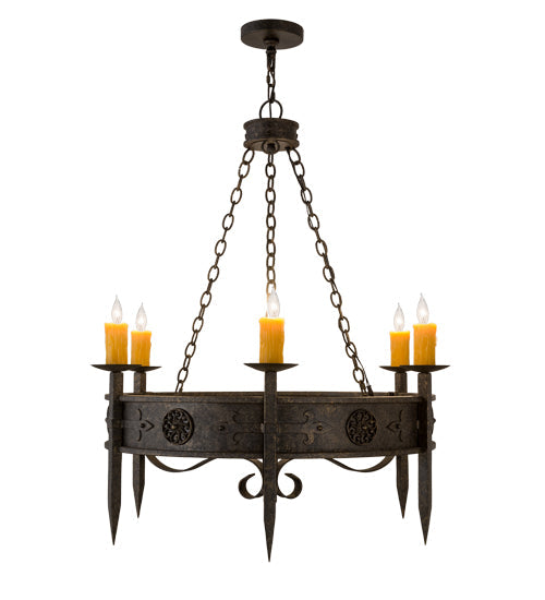 Meyda 36"W Calandra 6 LT Chandelier '167203