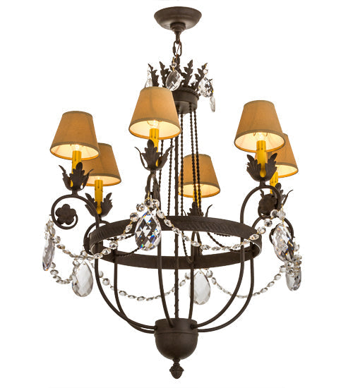 Meyda 28"W Antonia 6 LT Chandelier- 167786