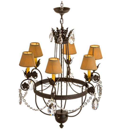 Meyda 28"W Antonia 6 LT Chandelier- 167786