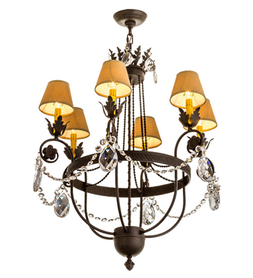 Meyda 28"W Antonia 6 LT Chandelier- 167786