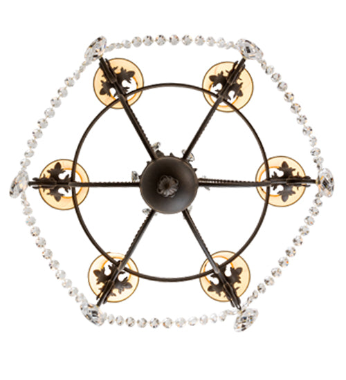 Meyda 28"W Antonia 6 LT Chandelier- 167786