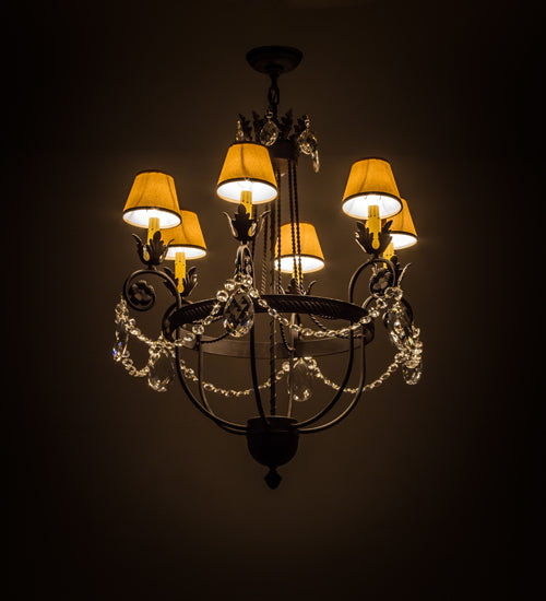 Meyda 28"W Antonia 6 LT Chandelier- 167786