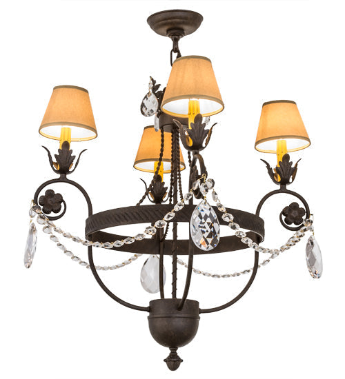 Meyda 26"W Antonia 4 LT Chandelier- 167827