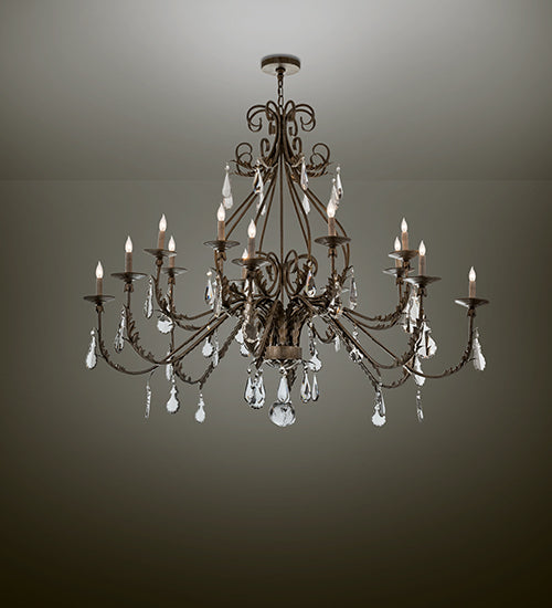 Meyda 60"W French Elegance 16 LT Chandelier- 169173