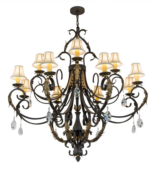 Meyda 54"w Ingrid 12 Lt Chandelier- 169781