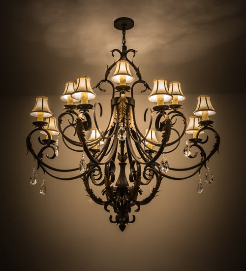 Meyda 54"w Ingrid 12 Lt Chandelier- 169781