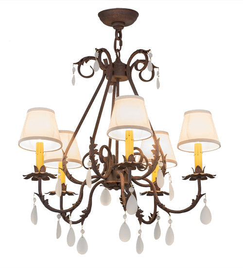 Meyda 25"W Chantilly 5 LT Chandelier- 171440