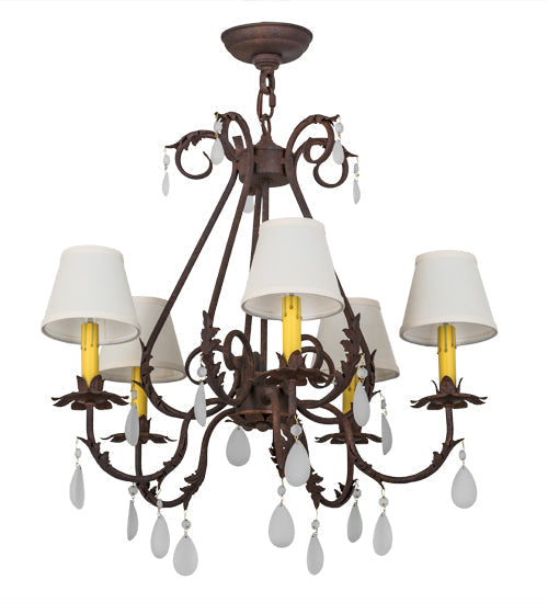 Meyda 25"W Chantilly 5 LT Chandelier- 171440