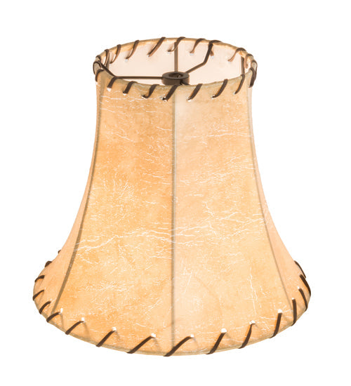 Meyda 9" Wide Faux Leather Tan Hexagon Shade '172817