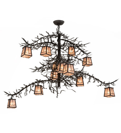 Meyda 48"W Pine Branch Valley View 12 LT Chandelier '173025