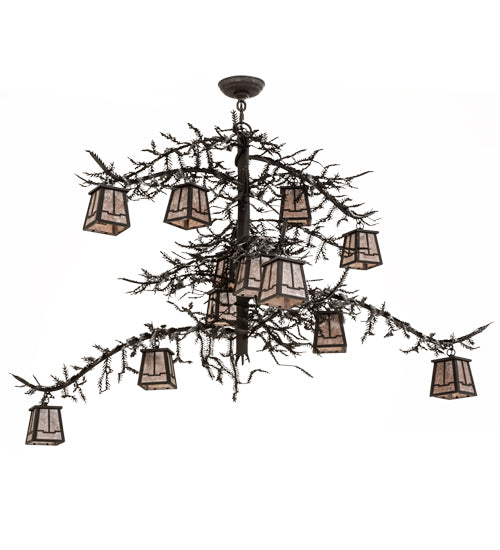 Meyda 48"W Pine Branch Valley View 12 LT Chandelier '173025