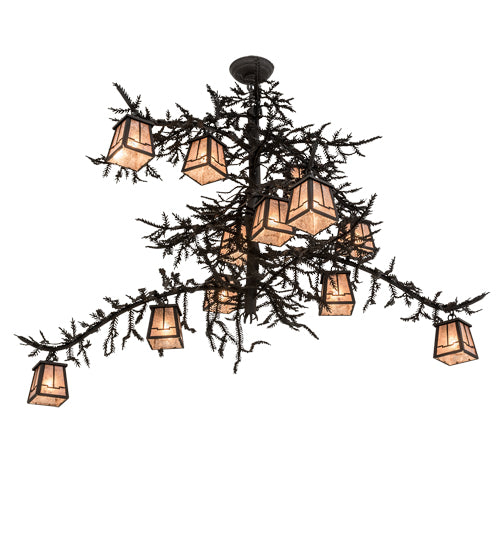 Meyda 48"W Pine Branch Valley View 12 LT Chandelier '173025