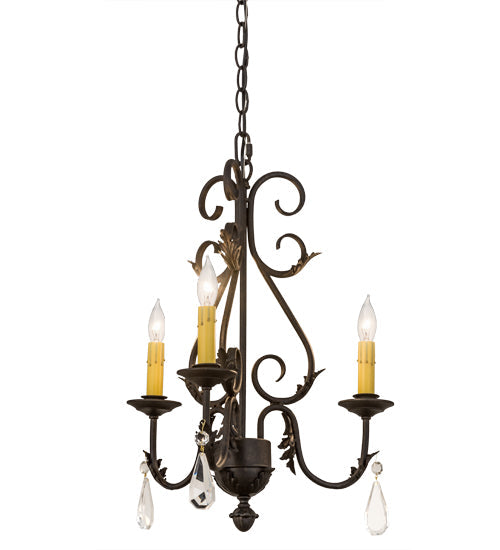 Meyda 18" Wide French Elegance 3 Light Chandelier- 173174