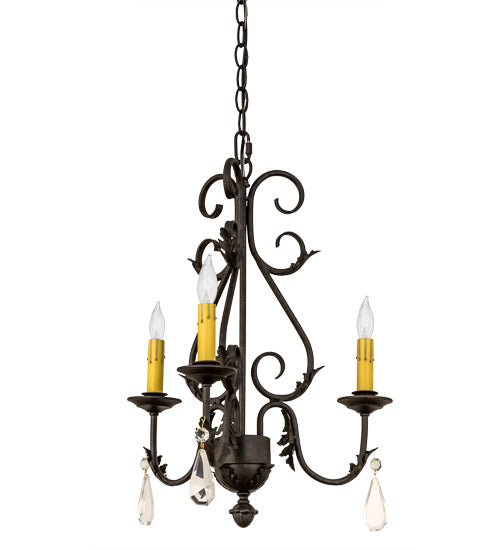 Meyda 18" Wide French Elegance 3 Light Chandelier- 173174