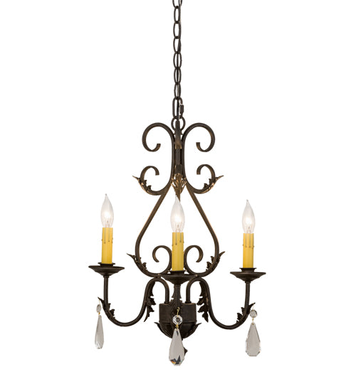 Meyda 18" Wide French Elegance 3 Light Chandelier- 173174