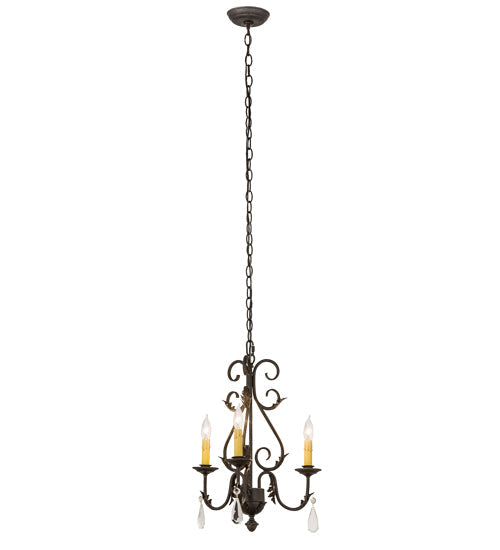 Meyda 18" Wide French Elegance 3 Light Chandelier- 173174