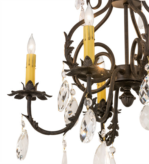 Meyda 24" Wide Chantilly 5 Light Chandelier- 173175