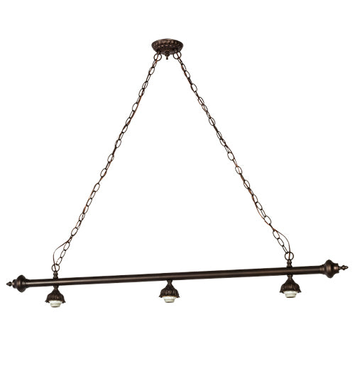 Meyda 52"L Mahogany Bronze 3 LT Island Pendant Hardware '173252