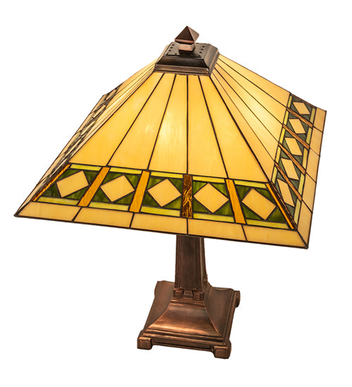 Meyda 24" High Diamond Band Mission Table Lamp - 17382