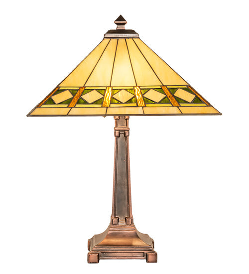 Meyda 24" High Diamond Band Mission Table Lamp - 17382