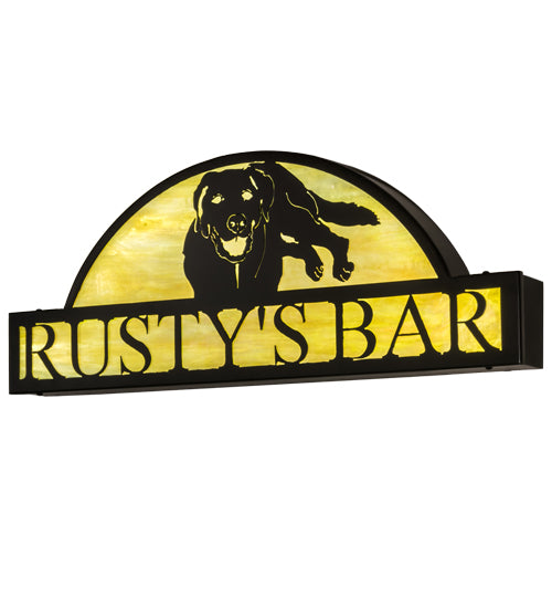 Meyda 30"W Personalized Rusty's Bar Sign- 174058