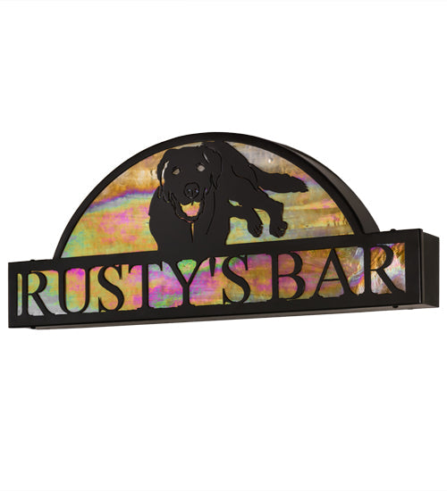 Meyda 30"W Personalized Rusty's Bar Sign- 174058