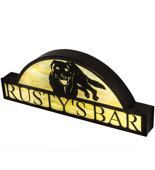 Meyda 30"W Personalized Rusty's Bar Sign- 174058